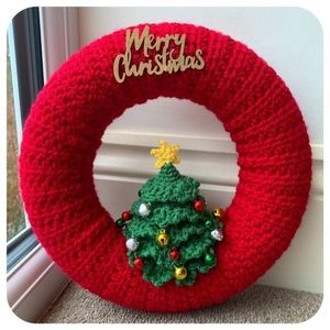Crochet Christmas ⛄🎄 wreath handmade